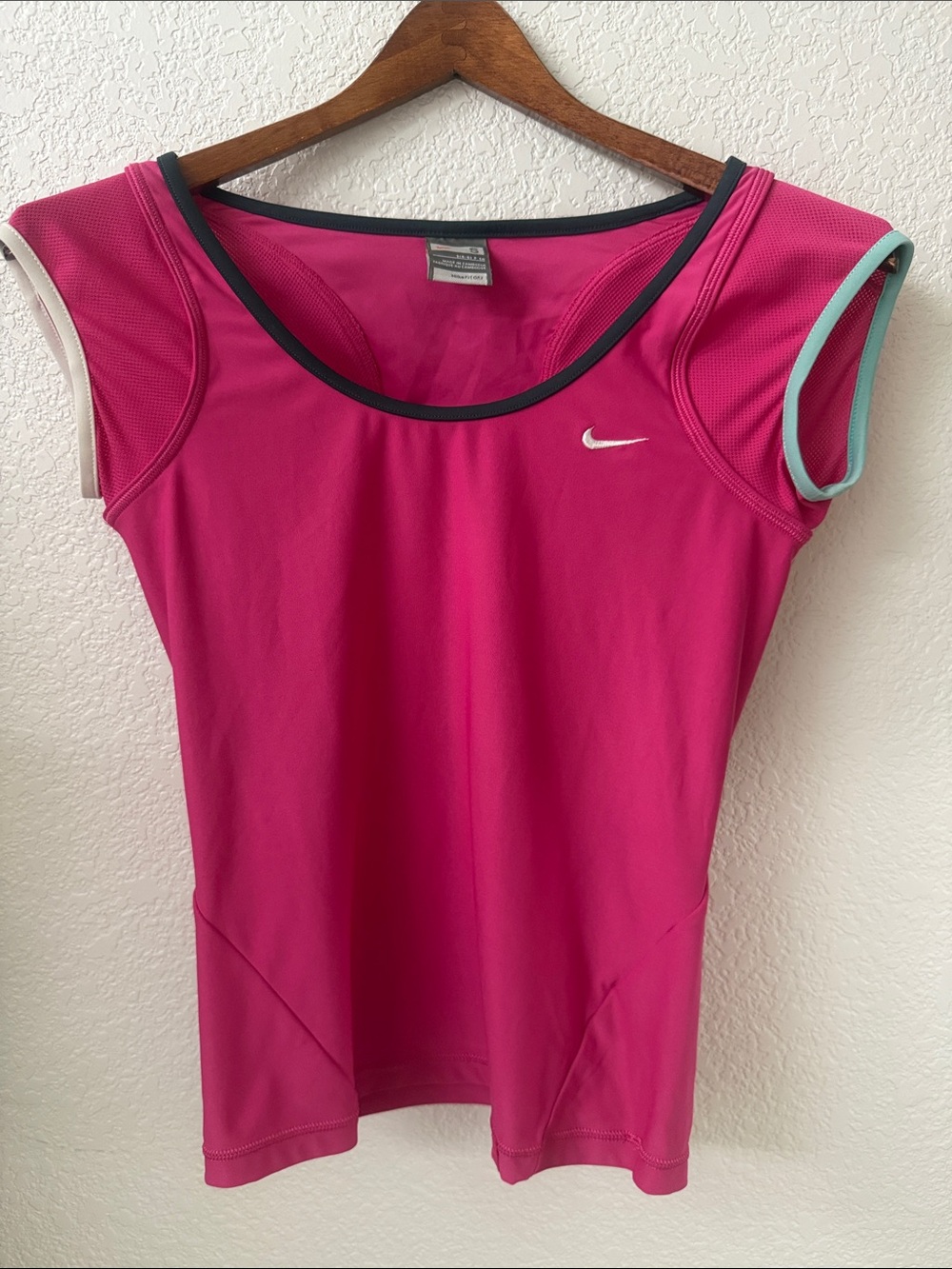 Nike Hot Pink Athletic Tank with Contrast Trim